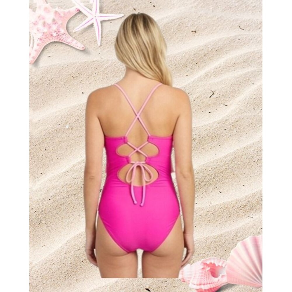 Pink Ruffle One-Piece Swimsuit - Picture 6 of 6